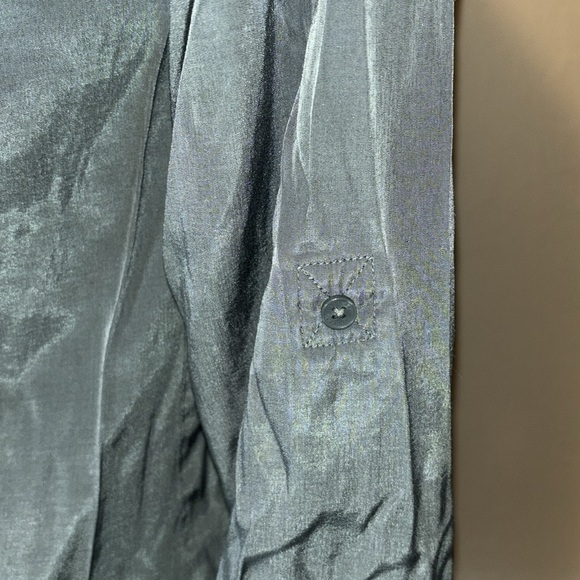 EXPRESS casual button up shirt with double breast pockets women’s small petite - Picture 8 of 13